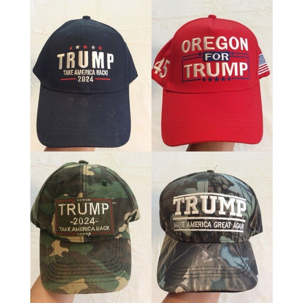 Trump Hat Lot 2024 Make America Great Again Oregon Camo Red SnapBack